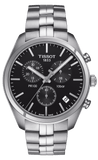 Buy Shop Tissot T Classic PR 100 Chronograph Black Dial Silver Steel Strap Watch for Men - T101.417.11.051.00 USA Online