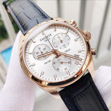 Buy Shop Tissot T Classic PR 100 Chronograph Silver Dial Black Leather Strap Watch for Men - T101.417.36.031.00 USA Online