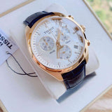 Buy Shop Tissot T Classic PR 100 Chronograph Silver Dial Black Leather Strap Watch for Men - T101.417.36.031.00 USA Online