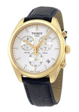 Buy Shop Tissot T Classic PR 100 Chronograph Silver Dial Black Leather Strap Watch for Men - T101.417.36.031.00 USA Online