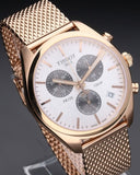 Buy Shop Tissot T Classic PR 100 Chronograph Silver Dial Rose Gold Mesh Bracelet Watch For Men - T101.417.33.031.01 USA Online