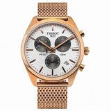 Buy Shop Tissot T Classic PR 100 Chronograph Silver Dial Rose Gold Mesh Bracelet Watch For Men - T101.417.33.031.01 USA Online