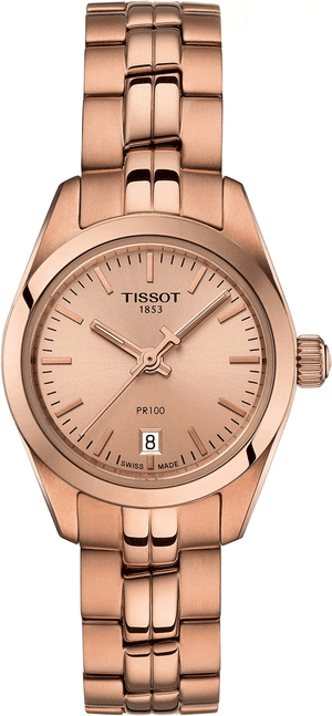 Buy Shop Tissot T Classic PR 100 Donna Rose Gold Lady Small Watch For Women - T101.010.33.451.00 USA Online