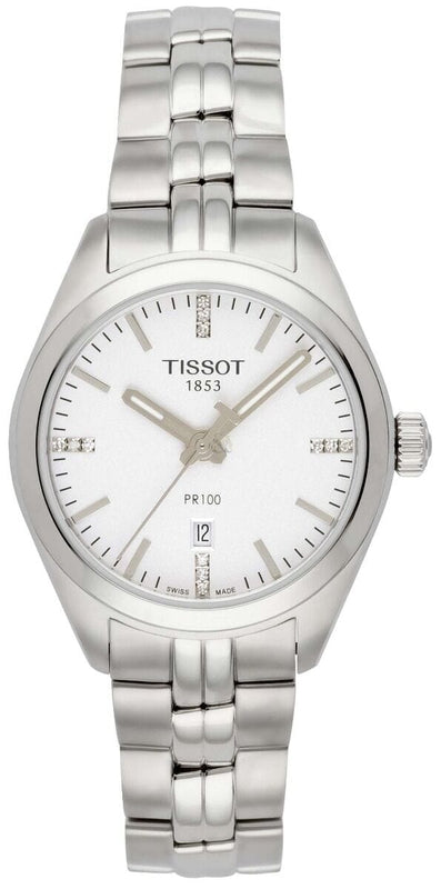Buy Shop Tissot T Classic PR 100 Lady Silver Dial Watch For Women - T101.210.11.036.00 USA Online