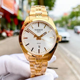 Buy Shop Tissot T Classic PR 100 Lady White Dial Gold Steel Strap Watch for Women - T101.210.33.031.00 USA Online
