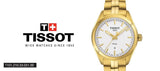 Buy Shop Tissot T Classic PR 100 Lady White Dial Gold Steel Strap Watch for Women - T101.210.33.031.00 USA Online