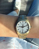 Buy Shop Tissot T Classic PR 100 Lady White Dial Gold Steel Strap Watch for Women - T101.210.33.031.00 USA Online