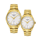 Buy Shop Tissot T Classic PR 100 Lady White Dial Gold Steel Strap Watch for Women - T101.210.33.031.00 USA Online