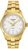 Buy Shop Tissot T Classic PR 100 Lady White Dial Gold Steel Strap Watch for Women - T101.210.33.031.00 USA Online