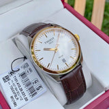 Buy Shop Tissot T Classic PR 100 Quartz White Dial Brown Leather Strap Watch for Men - T101.410.26.031.00 USA Online