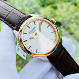 Buy Shop Tissot T Classic PR 100 Quartz White Dial Brown Leather Strap Watch for Men - T101.410.26.031.00 USA Online