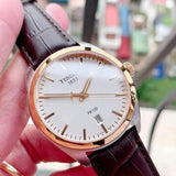 Buy Shop Tissot T Classic PR 100 Quartz White Dial Brown Leather Strap Watch for Men - T101.410.26.031.00 USA Online