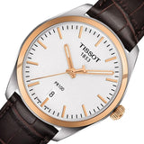 Buy Shop Tissot T Classic PR 100 Quartz White Dial Brown Leather Strap Watch for Men - T101.410.26.031.00 USA Online