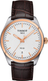 Buy Shop Tissot T Classic PR 100 Quartz White Dial Brown Leather Strap Watch for Men - T101.410.26.031.00 USA Online