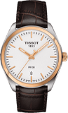 Buy Shop Tissot T Classic PR 100 Quartz White Dial Brown Leather Strap Watch for Men - T101.410.26.031.00 USA Online