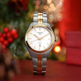 Buy Shop Tissot T Classic PR 100 Sport Chic White Dial Two Tone Steel Strap Watch For Women - T101.210.22.031.00 USA Online
