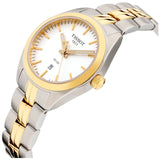 Buy Shop Tissot T Classic PR 100 Sport Chic White Dial Two Tone Steel Strap Watch For Women - T101.210.22.031.00 USA Online