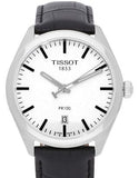 Buy Shop Tissot T Classic PR 100 White Dial Black Leather Strap Watch for Men - T101.410.16.031.00 USA Online