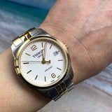 Buy Shop Tissot T Classic PR 100 White Dial Two Tone Steel Strap Watch for Men - T101.410.22.031.00 USA Online