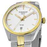 Buy Shop Tissot T Classic PR 100 White Dial Two Tone Steel Strap Watch for Men - T101.410.22.031.00 USA Online