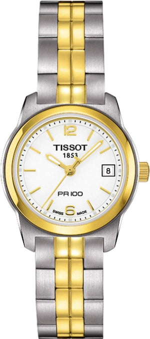 Buy Shop Tissot T Classic PR100 Gold Plated Quartz Watch For Women - T049.210.22.017.00 USA Online