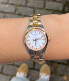 Buy Shop Tissot T Classic PR100 Mother of Pearl Dial Two Tone Steel Strap Watch for Women - T101.010.22.111.01 USA Online