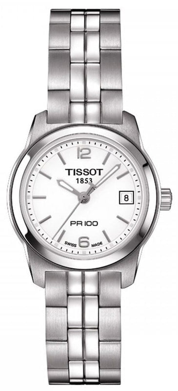 Buy Shop Tissot T Classic PR100 Watch Ladies White Dial Stainless Steel For Women - T049.210.11.017.00 USA Online