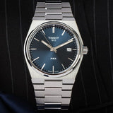 Buy Shop Tissot T Classic PRX Blue Dial Silver Steel Strap Watch For Men - T137.410.11.041.00 USA Online