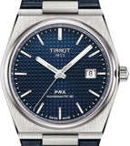 Buy Shop Tissot PRX Powermatic 80 Blue Dial Blue Leather Strap Watch for Men - T137.407.16.041.00 USA Online