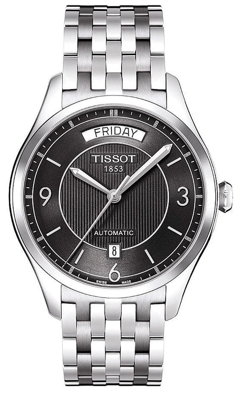 Buy Shop Tissot T Classic T One Automatic Black Dial Silver Steel Strap Watch For Men - T038.430.11.057.00 USA Online