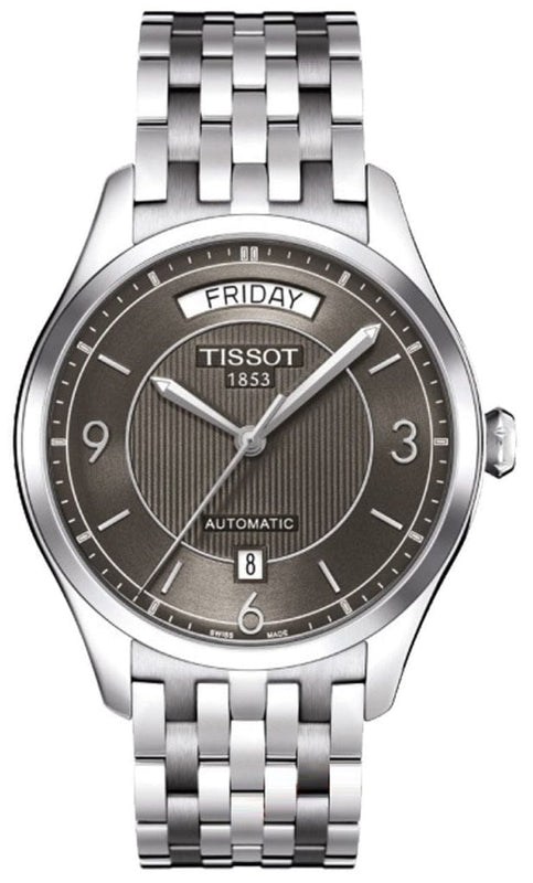 Buy Shop Tissot T Classic T One Automatic Grey Dial Silver Steel Strap Watch For Men - T038.430.11.067.00 USA Online