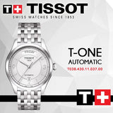 Buy Shop Tissot T Classic T One Automatic Silver Dial Silver Steel Strap Watch For Men - T038.430.11.037.00 USA Online