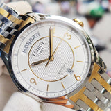 Buy Shop Tissot T Classic T One Automatic Silver Dial Two Tone Steel Strap Watch For Men - T038.430.22.037.00 USA Online
