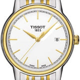 Buy Shop Tissot T Classic Carson Quartz White Dial Two Tone Steel Strap Watch for Men - T085.410.22.011.00 USA Online
