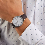 Buy Shop Tissot T Classic Tradition 5.5 Quartz White Dial Brown Leather Strap Watch For Men - T063.409.16.018.00 USA Online