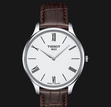 Buy Shop Tissot T Classic Tradition 5.5 Quartz White Dial Brown Leather Strap Watch For Men - T063.409.16.018.00 USA Online