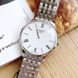 Buy Shop Tissot T Classic Tradition 5.5 White Dial Watch For Men - T063.409.11.018.00 USA Online