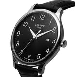 Buy Shop Tissot T Classic Tradition Black Dial Black Leather Strap Watch For Men - T063.610.16.052.00 USA Online