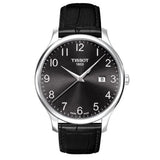 Buy Shop Tissot T Classic Tradition Black Dial Black Leather Strap Watch For Men - T063.610.16.052.00 USA Online