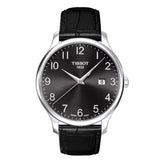 Buy Shop Tissot T Classic Tradition Black Dial Black Leather Strap Watch For Men - T063.610.16.052.00 USA Online