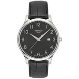 Buy Shop Tissot T Classic Tradition Black Dial Black Leather Strap Watch For Men - T063.610.16.052.00 USA Online