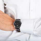 Buy Shop Tissot T Classic Tradition Black Dial Black Leather Strap Watch For Men - T063.610.16.057.00 USA Online