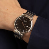 Buy Shop Tissot T Classic Tradition Black Dial Silver Steel Strap Watch For Men - T063.610.11.057.00 USA Online