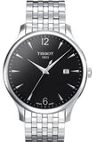 Buy Shop Tissot T Classic Tradition Black Dial Silver Steel Strap Watch For Men - T063.610.11.057.00 USA Online