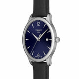 Buy Shop Tissot T Classic Tradition Blue Dial Black Leather Strap Watch For Men - T063.610.16.047.00 USA Online