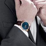 Buy Shop Tissot T Classic Tradition Blue Dial Brown Leather Strap Watch For Men - T063.610.36.047.00 USA Online