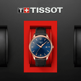 Buy Shop Tissot T Classic Tradition Blue Dial Brown Leather Strap Watch For Men - T063.610.36.047.00 USA Online