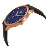 Buy Shop Tissot T Classic Tradition Blue Dial Brown Leather Strap Watch For Men - T063.610.36.047.00 USA Online