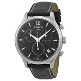Buy Shop Tissot T Classic Tradition Chronograph Black Dial Black Leather Strap Watch For Men - T063.617.16.057.00 USA Online
