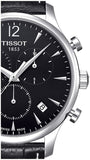 Buy Shop Tissot T Classic Tradition Chronograph Black Dial Black Leather Strap Watch For Men - T063.617.16.057.00 USA Online